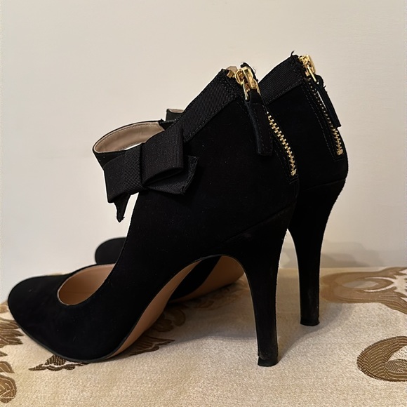 Elegant Nine West heels, size 8 1/2 8.5 - black with bow - Picture 8 of 10